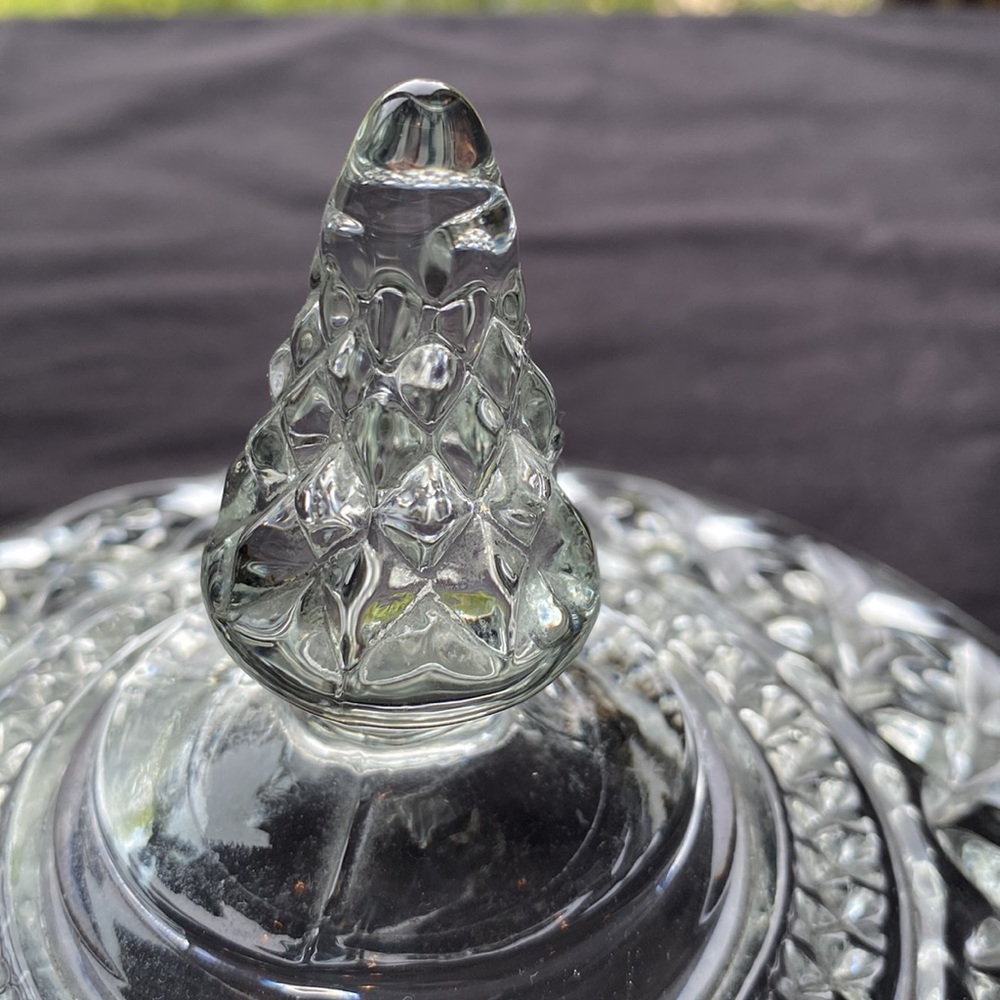 Vintage Anchor Hocking Wexford Pressed Glass Lidded Ice Bucket - Picture 6 of 8